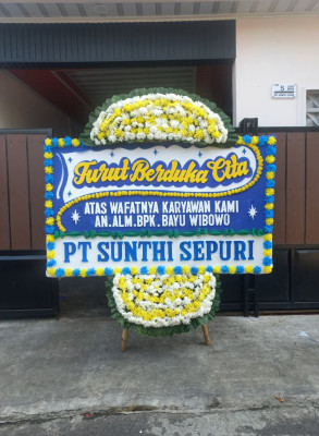 Papan Bunga Duka di Kuly Lanny